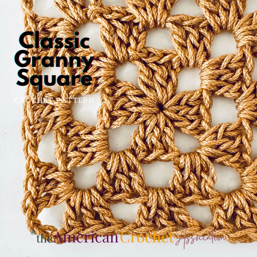 Classic Granny Square Crochet Pattern Close UP - American Crochet Association