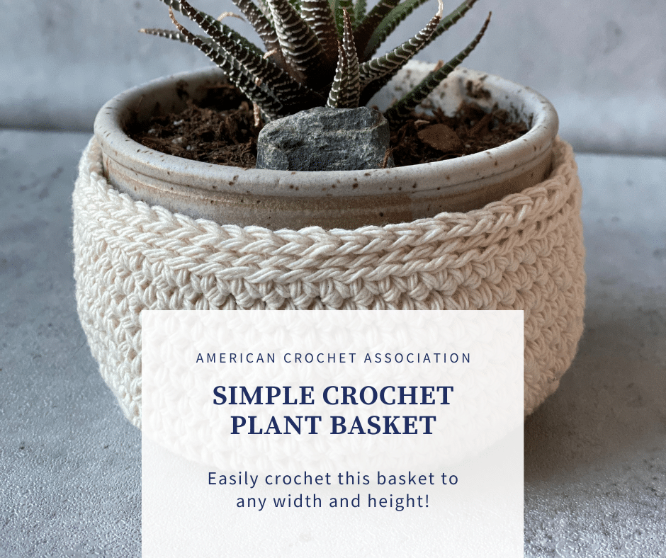 Easy Crochet Basket: Use Any Yarn To Make Any Size!