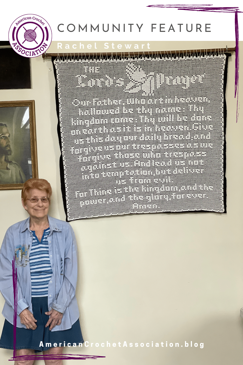 Crochet Community Feature - Rachel Stewart - The Lords Prayer Filet Crochet