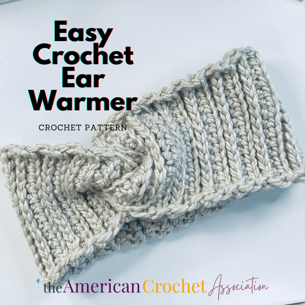 Easy Crochet Ear Warmer Pattern White Background - American Crochet Association