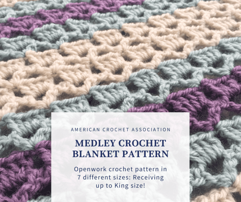 crochet medley blanket close up
