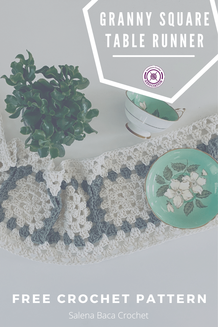If you love the classic granny square stitch, give this table runner a try!