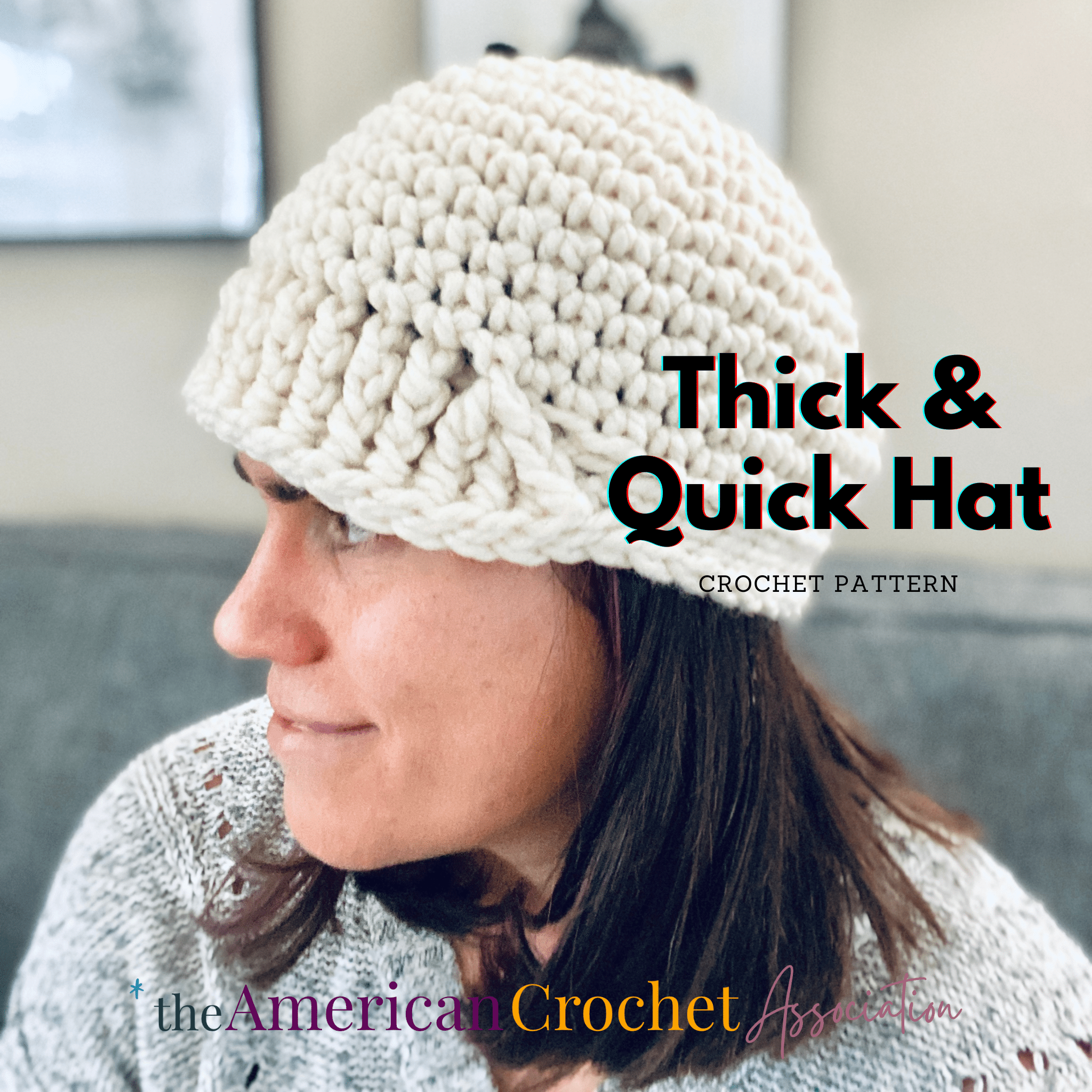 Thick and Quick Crochet Hat with Brim