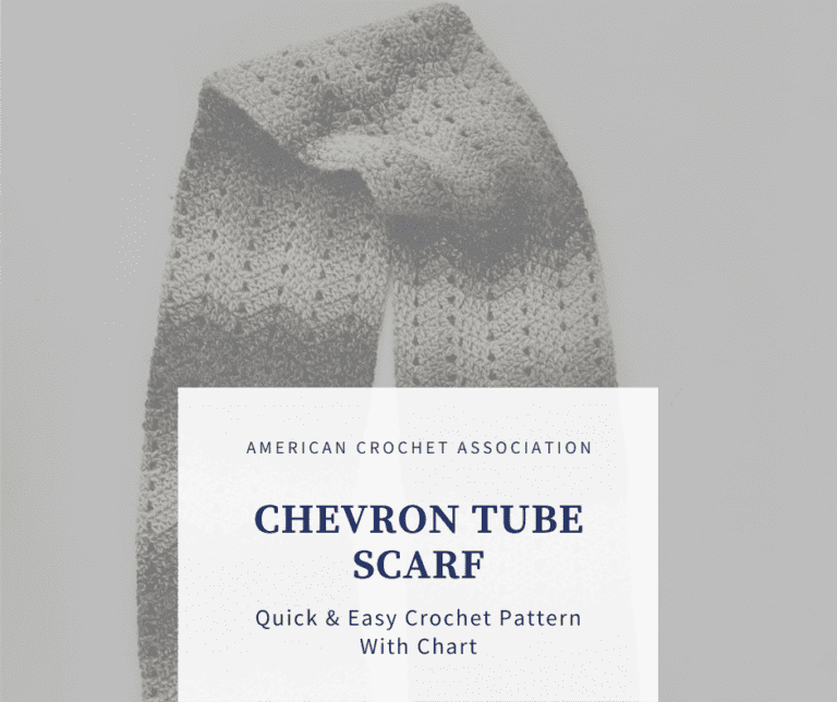 Chevron tube scarf laying flat