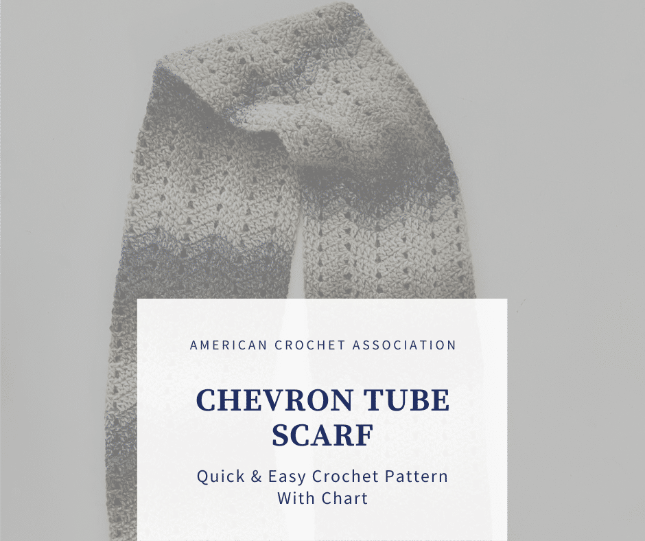 Chevron Tube Scarf: Quick & Easy Crochet Pattern With Chart