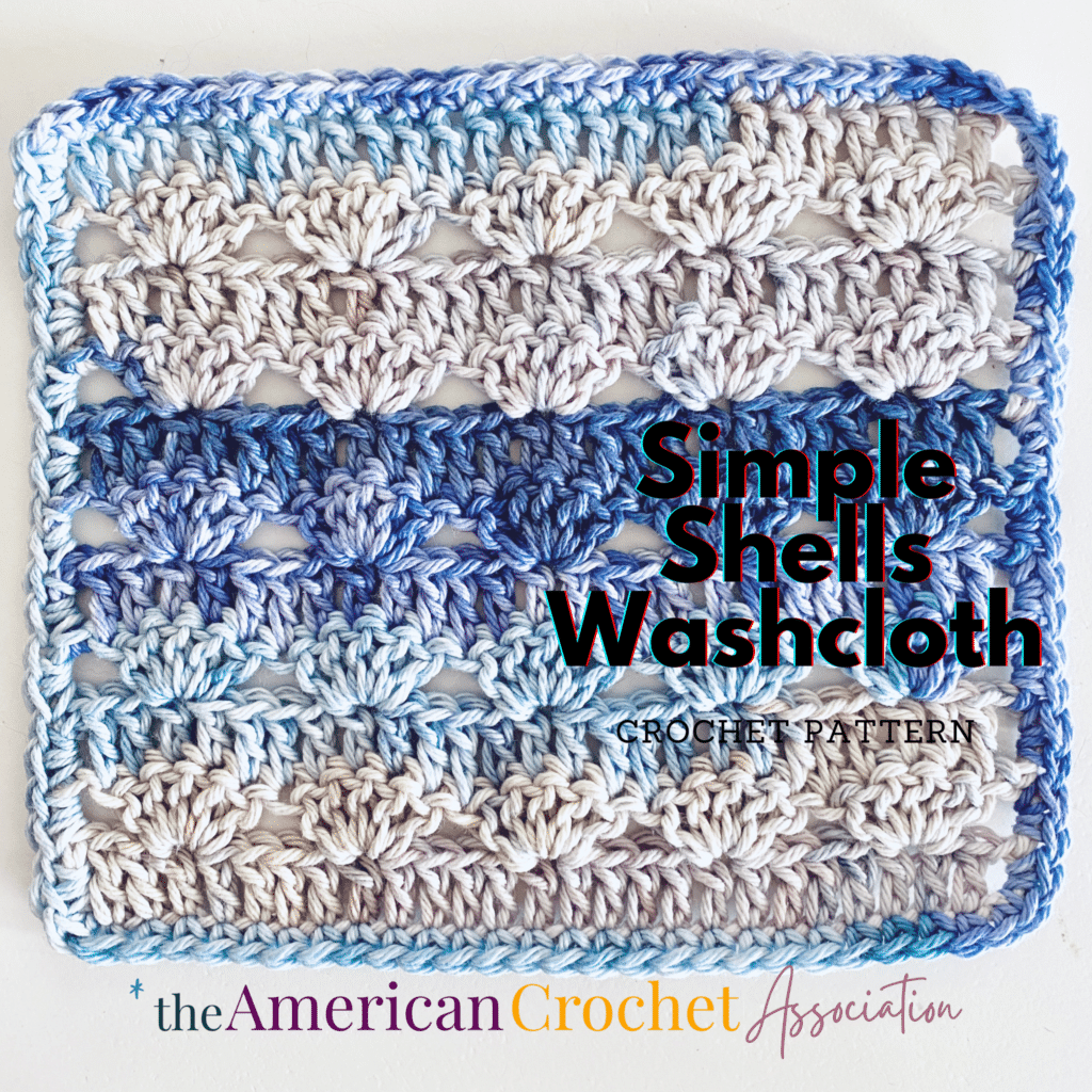 Simple Shells Washcloth Crochet Pattern Close up - American Crochet Association