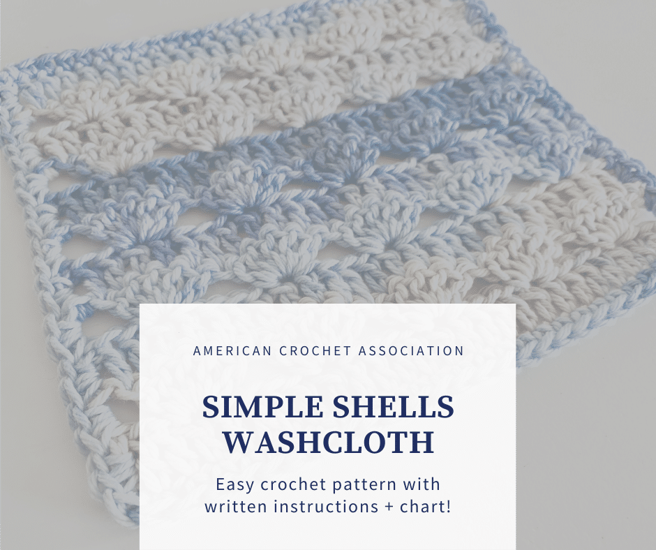Simple Shells Washcloth: Quick & Easy Textured Stitch Pattern