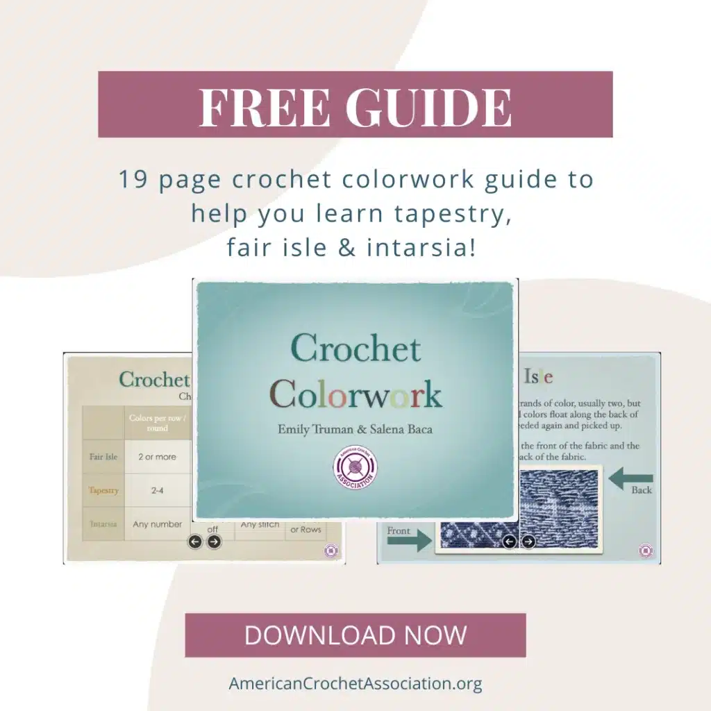 Crochet Colorwork Cheat Sheet Download Image - American Crochet Association