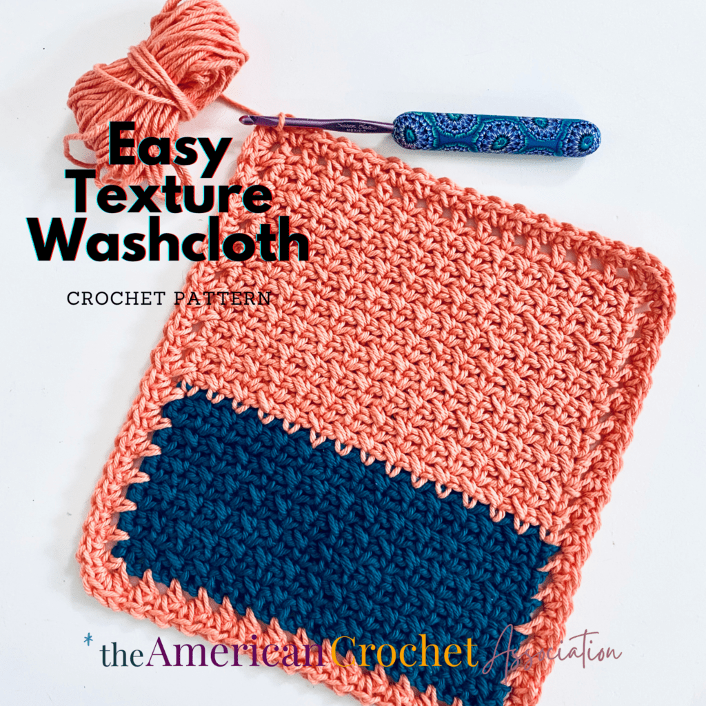 Easy Texture Washcloth Peach Crochet Pattern - American Crochet Association