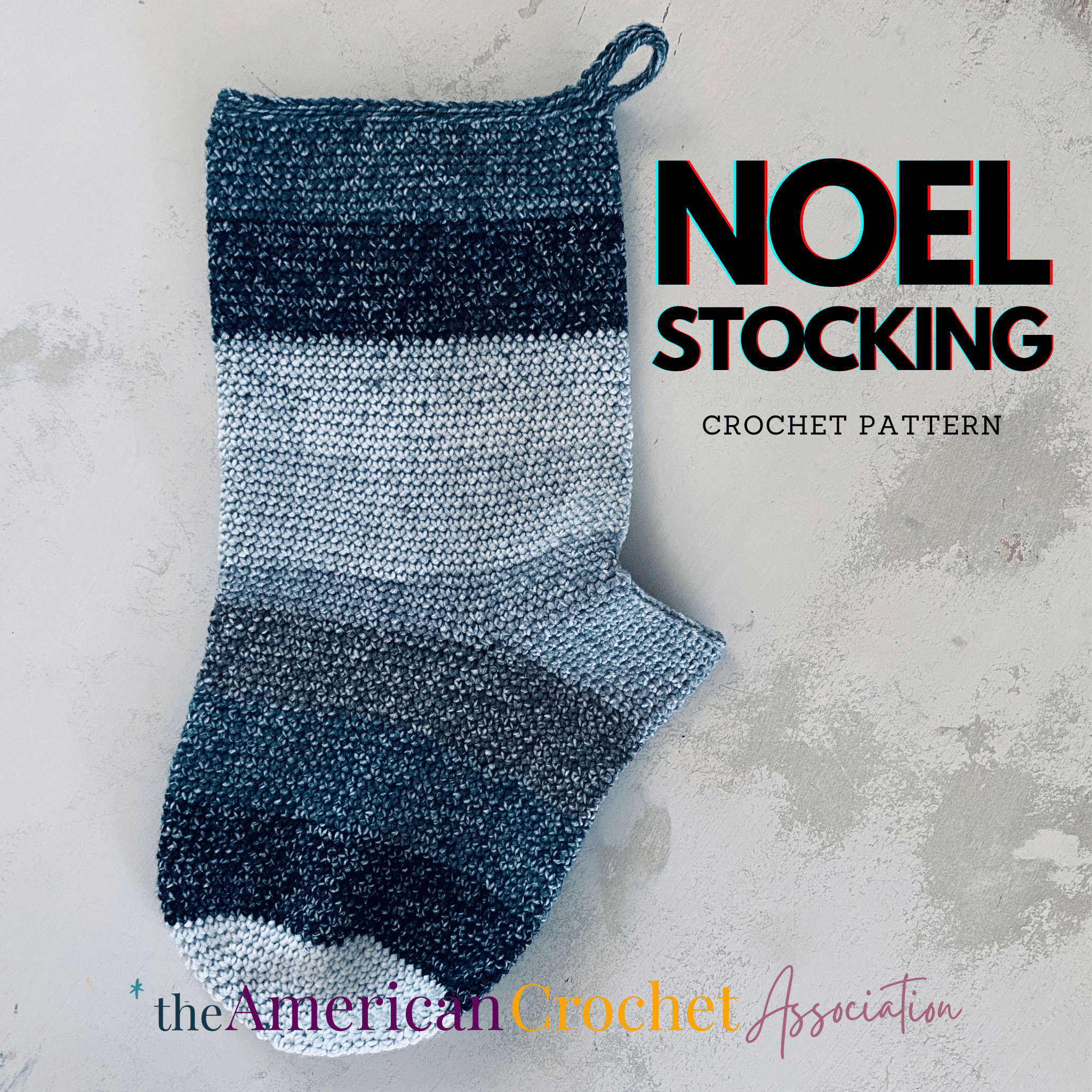 ombre black christmas stocking patter crochet