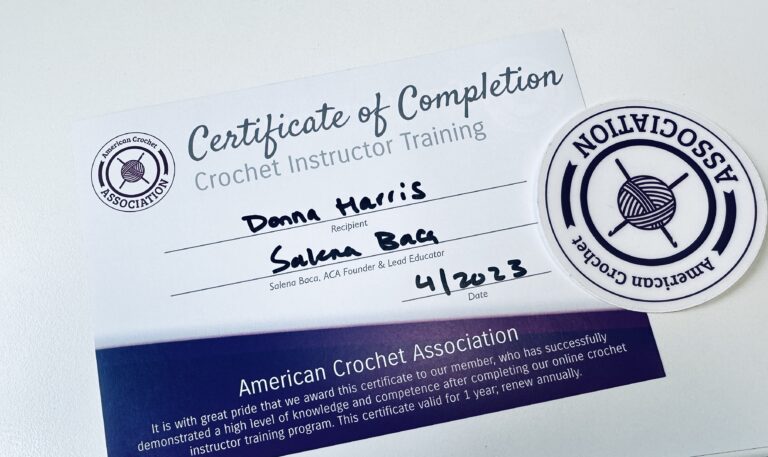 Crochet Instructor Training Program - Teaching Certificate - American Crochet Association