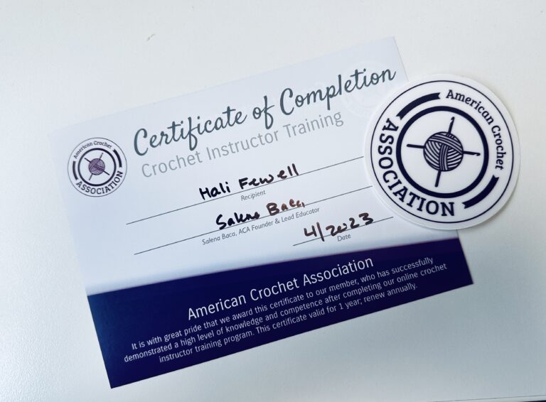 Crochet Instructor Training Program - Teaching Certificate - American Crochet Association