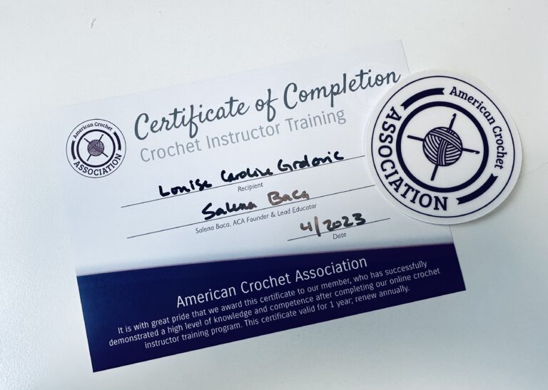 Crochet Instructor Training Program - Teaching Certificate - American Crochet Association