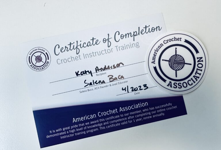 Crochet Instructor Training Program - Teaching Certificate - American Crochet Association