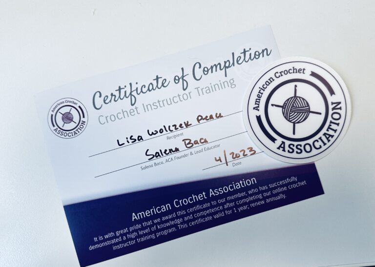 Crochet Instructor Training Program - Teaching Certificate - American Crochet Association