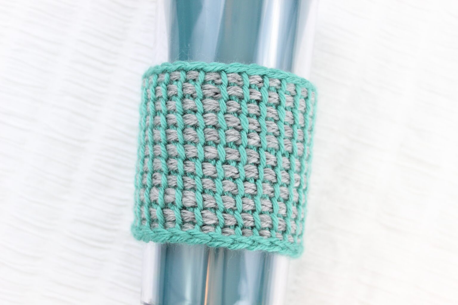 Tunisian Simple Stitch Cup Cozy Crochet Pattern - American Crochet Association