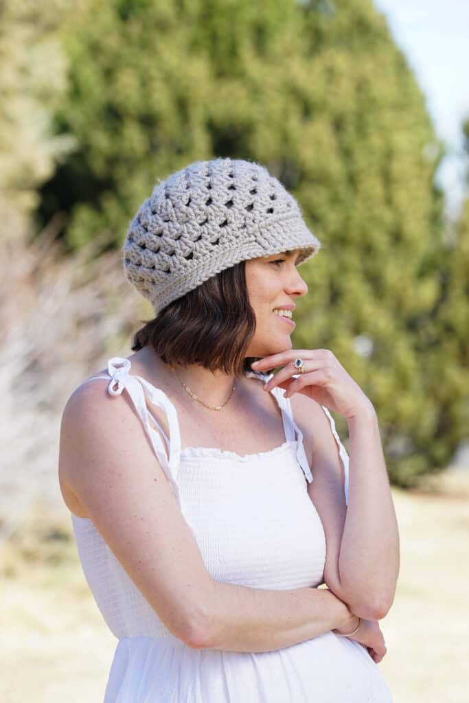 Crochet Newsboy - Learn how to make a crochet Granny Square and create 10 stunning accessories with my newest book - Crochet Granny Square Tops, Bags, and More!