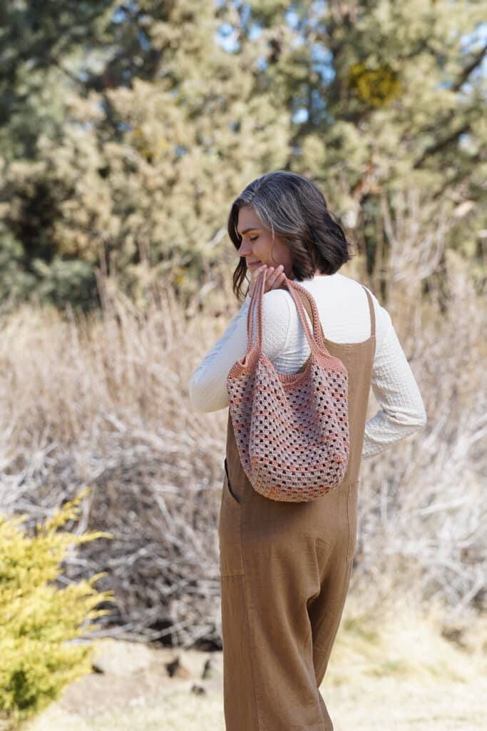 Crochet Scrap Tote - Learn how to make a crochet Granny Square and create 10 stunning accessories with my newest book - Crochet Granny Square Tops, Bags, and More!