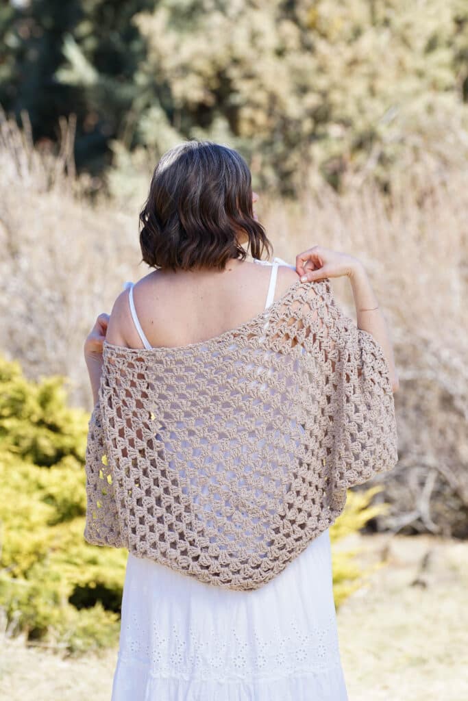 Shrug - Learn how to make a crochet Granny Square and create 10 stunning accessories with my newest book - Crochet Granny Square Tops, Bags, and More!
