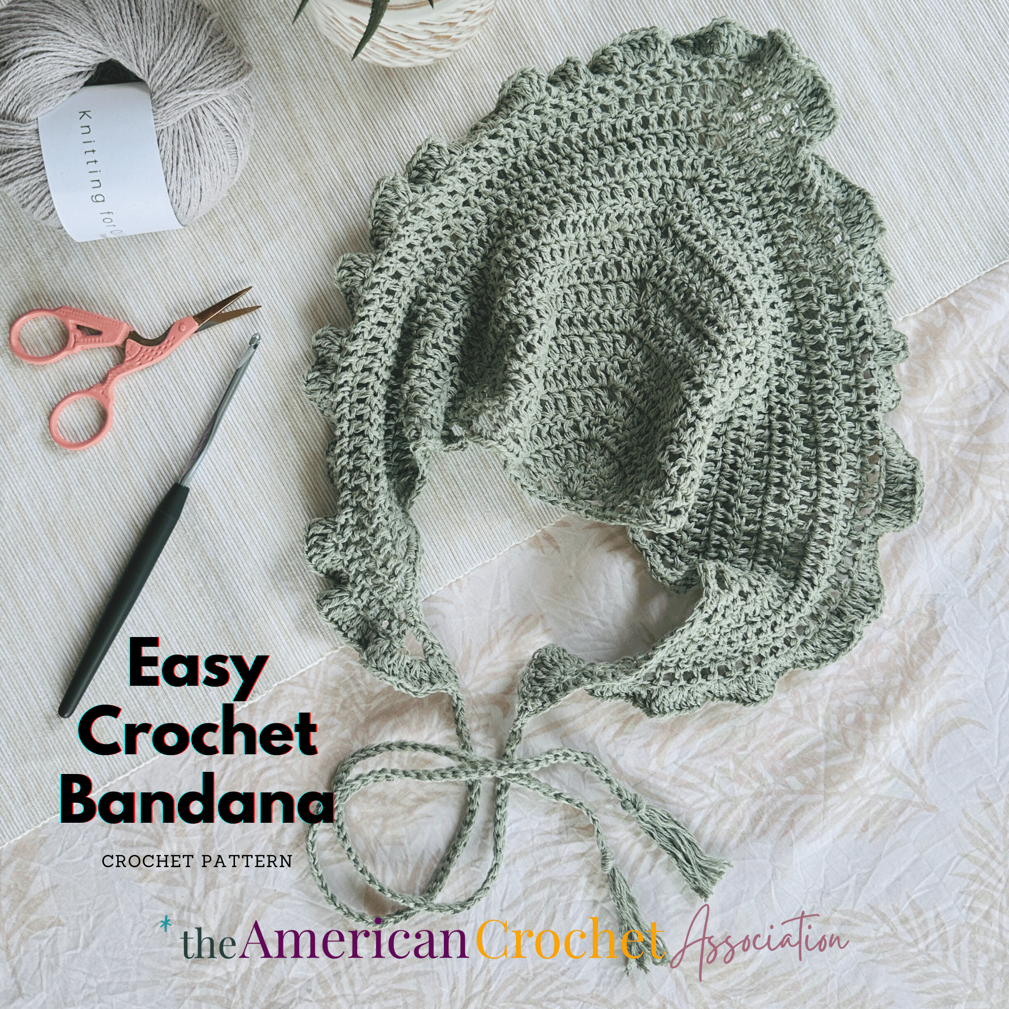 Easy Crochet Bandana Crochet Pattern - American Crochet Association