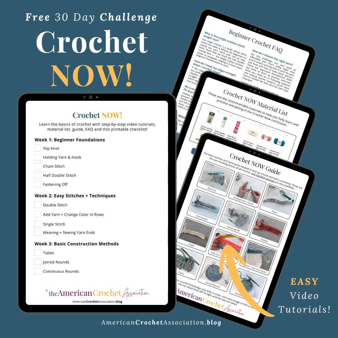 Free 30 Day Challenge - Crochet NOW - American Crochet Association