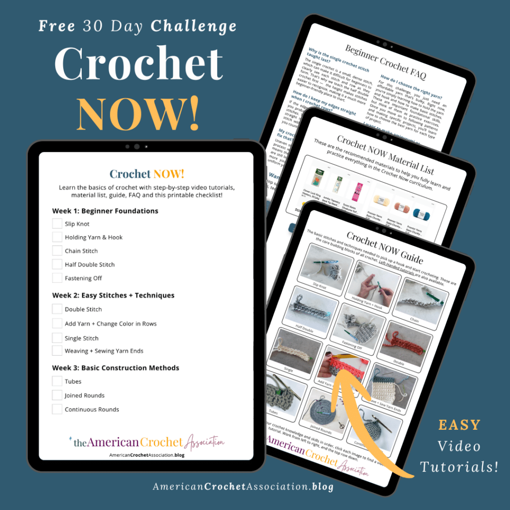 Free 30 Day Challenge - Crochet NOW - American Crochet Association
